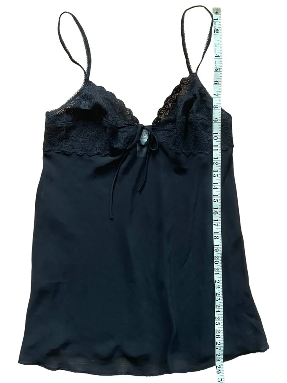 La SENZA Black Lace-Trim Slip Chemise - Picture 8 of 8